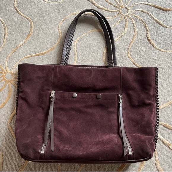 Gorgeous All Saints Fluer De Lis East West Suede Tote
Burgundy Handbag ! - Picture 3 of 10